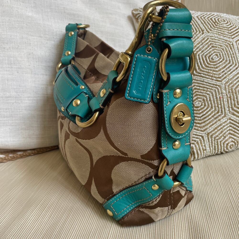 Rare Y2k Coach Carly Small Signature Hobo Bag | Brown… - Gem
